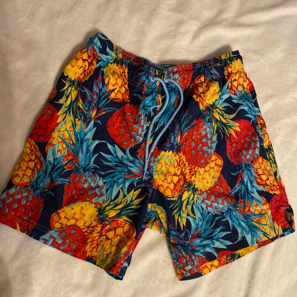 George Multicolor Pineapple Print Swim Trunks